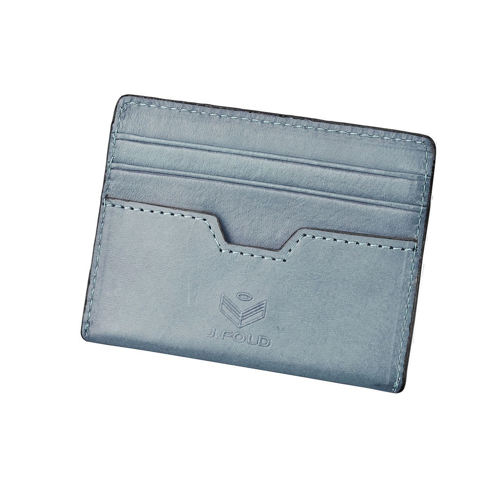 J.FOLD Tetra Flat Carrier Leather Wallet - Slate